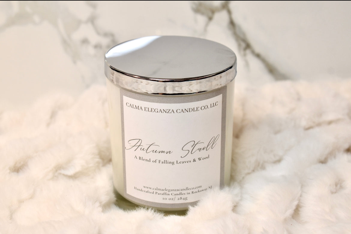 Autumn Stroll Fall Candle-Autumn Leaves and Woods