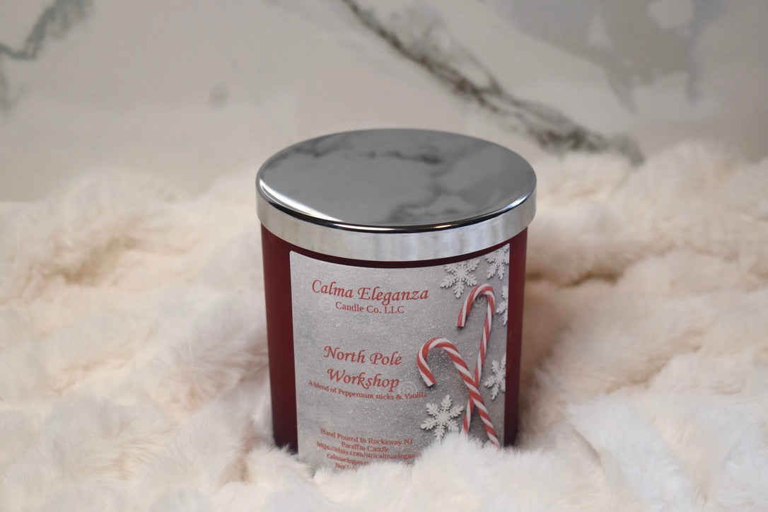 North Pole Workshop Candle