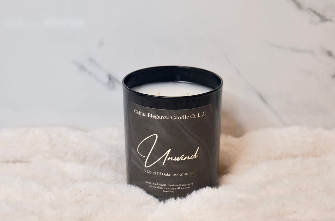 Unwind Mens Candle- Oakmoss & Amber