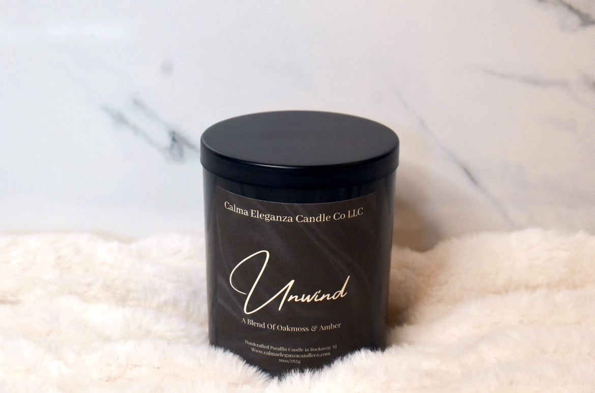 Unwind Mens Candle- Oakmoss & Amber