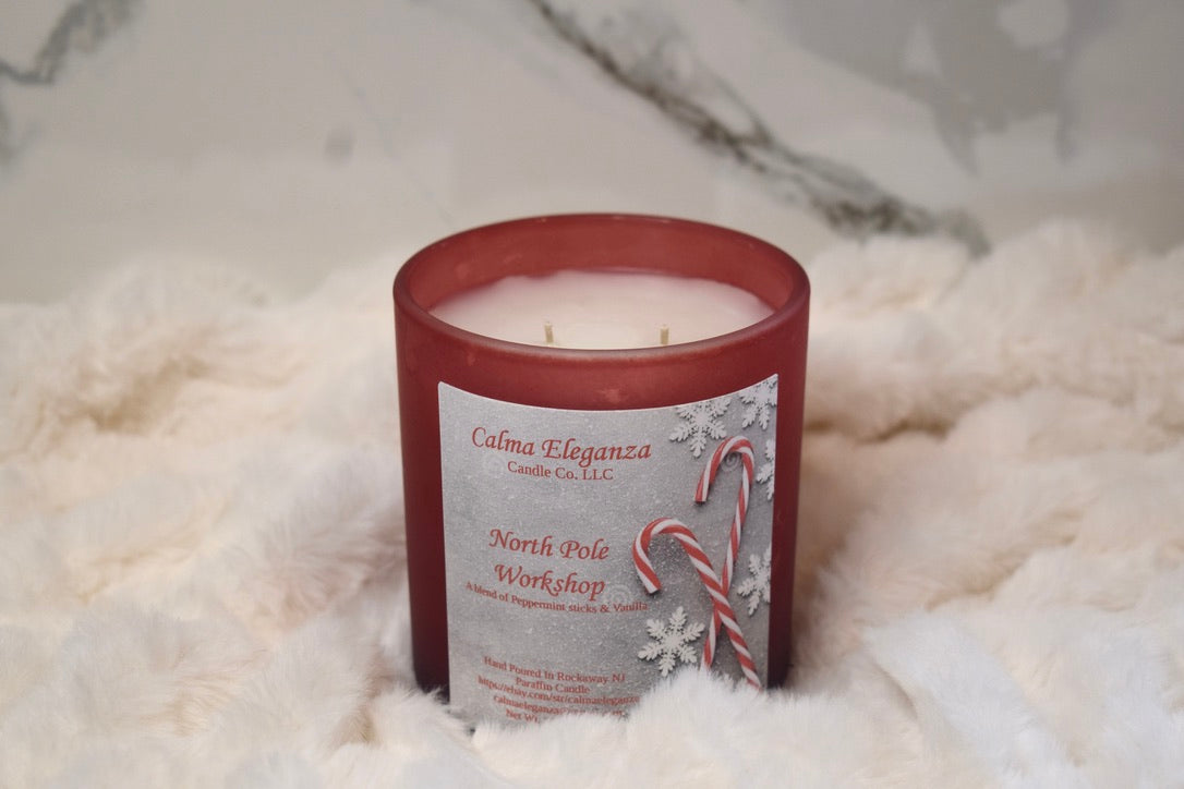 North Pole Workshop Candle