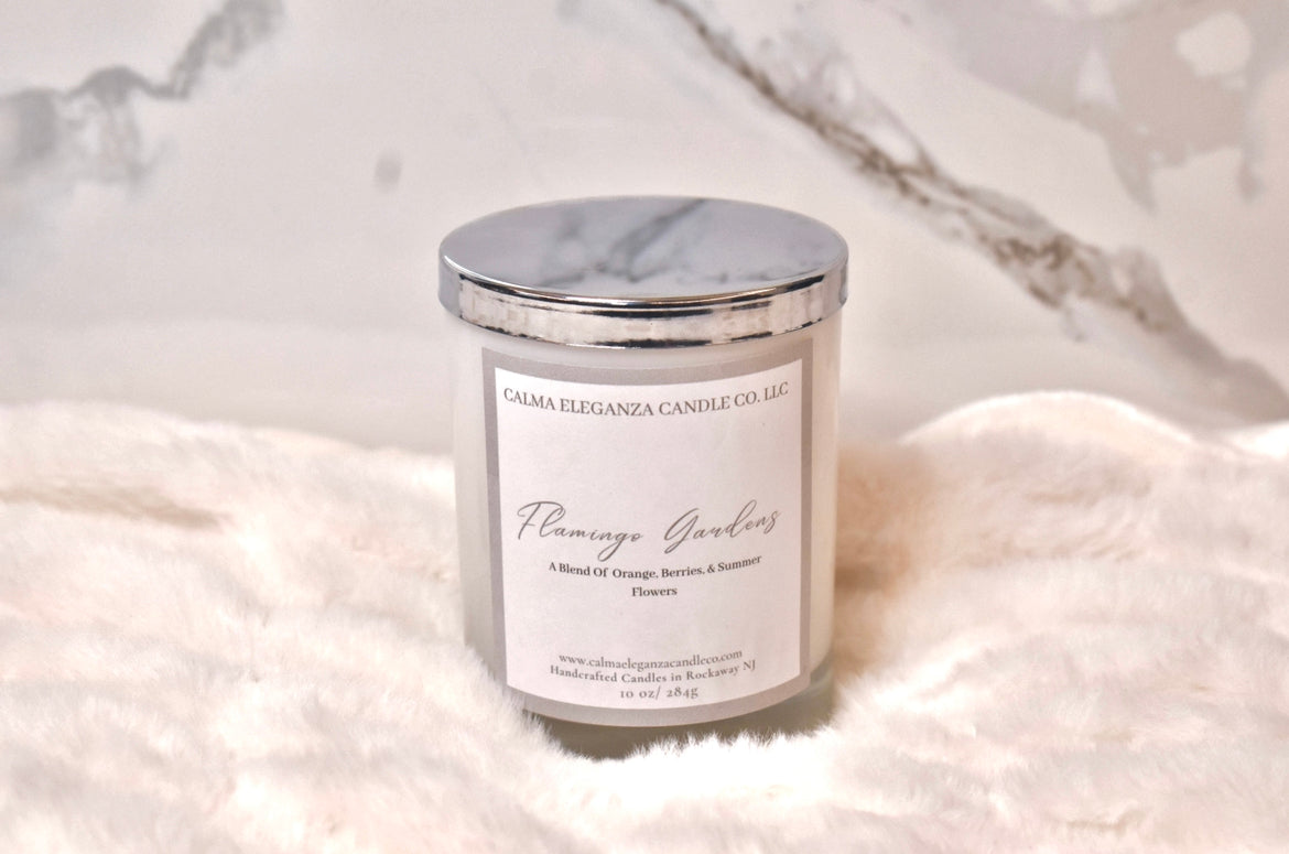 Flamingo Gardens Destination Candle-Orange, Berries, & Summer Flowers